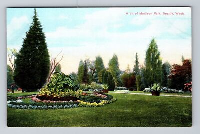 Seattle WA-Washington, A Bit Of Madison Park, Antique, Vintage Postcard-image
