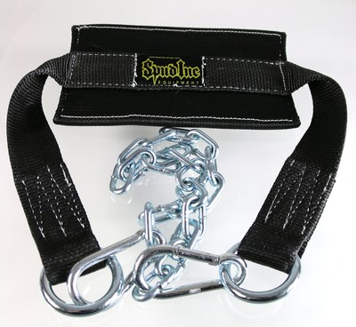 SPUD Black Dip Belt with Chain and 2 Clips for Weightlifting, Strength-image