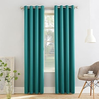 Sun Zero Barrow Energy Efficient Grommet Curtain Single 54 Inches x 108 Inches-image