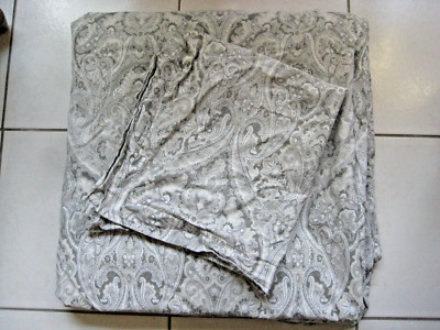 Pottery Barn McKenna? Shades of Gray Paisley  FULL/QUEEN Duvet Cover + Euro Case-image