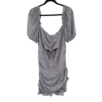 Floret Studio dress print cutout minidress floral lilac X-Large XL-image