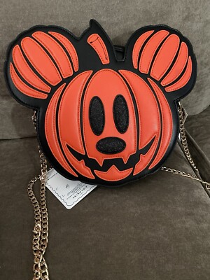 NEW 2024 SKINNY DIP MICKEY HALLOWEEN PUMPKIN PURSE crossbody-image