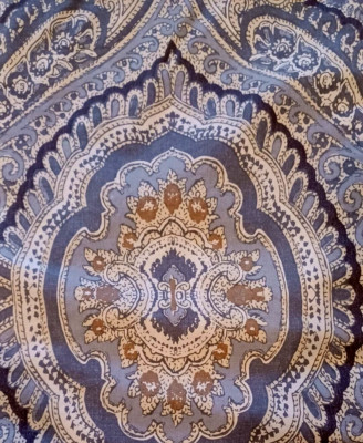 POTTERY BARN PAISLEY MEDALLION GRAY/TAN/BROWN SET OF 2 PILLOW SHAMS-image