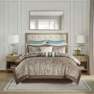 Madison Park Aubrey 12 piece Comforter Set Jacquard King-image
