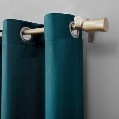 Sun Zero Duran Energy Saving 100% Blackout Grommet Top Single Curtain Panel Teal-image