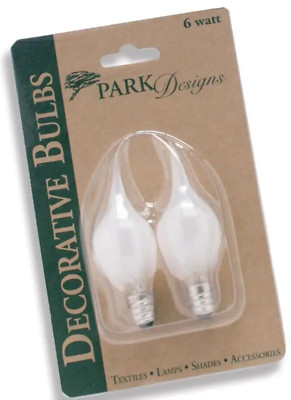 Primitive 6 Watt Large 2 pc Silicone Dipped Light Bulb Candelabra Socket-image