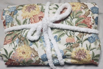 Pottery Barn Kravet Garden Floral  Ikat Reversible Duvet CV King/CaliKing 014-image