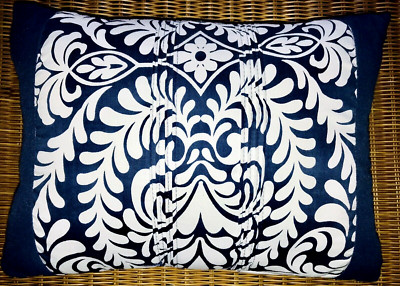 Madison Park Throw Pillow Vienna Indigo Blue & White Plush-image