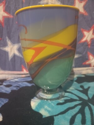 Unique Robinson Scott 2005 Studio Art Glass  Bowl/Vase - LARGE-image