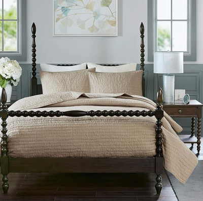 Madison Park Serene Cotton Hand Quilted Coverlet Set King - All NWT-image