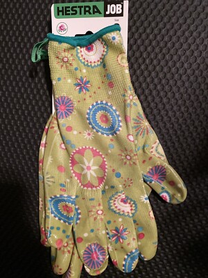 Hestra Job Green Design Gardening Garden Dip Gloves Size 9/Large-image