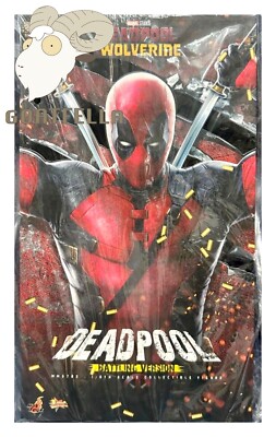 READY NEW AUTHENTIC HOT TOYS DEADPOOL WOLVERINE BATTLING RYAN REYNOLDS MMS782-image