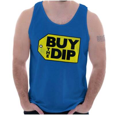 Funny Sarcastic Crypto Humor Buy The Dip Tank Top T Shirts Tees Men Women-image