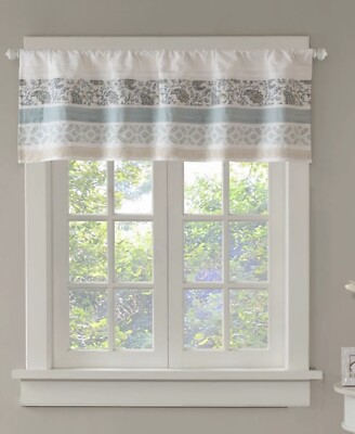 Madison Park Dawn Cotton Printed and Pieced Rod Pocket Window Valance-image