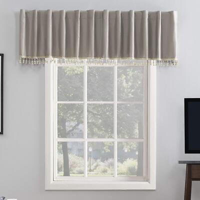 Sun Zero Greyson Faux Dupioni Silk Beaded Tassels Thermal Extreme Total Blackout-image