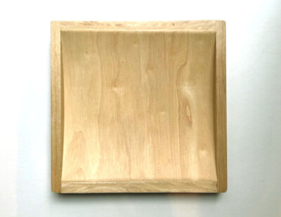 STUDIO NOVA THAILAND BLONDE WOOD SERVING TRAY almost square 13-7/8