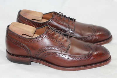 $385 Allen Edmonds 'Madison Park' Wingtip Oxfords - Brown - Size 9 3E (W65)-image