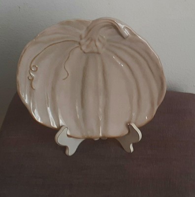 Pottery Barn Beige Autumn Fall Serving Plate 9