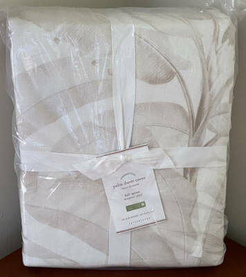 Pottery Barn Palm FULL / QUEEN Duvet Cover ~ Neutral-image