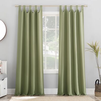 Sun Zero Easton Energy Saving Blackout Tab Top Curtain Panel 40