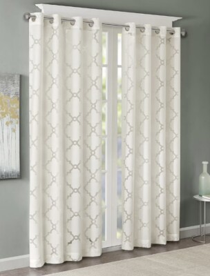 Madison Park Eden Fretwork Burnout Sheer Grommet 50
