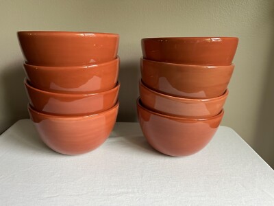 Pottery Barn Sausalito 6 Inch Soup, Cereal Bowls, Spice Terra Cotta-image