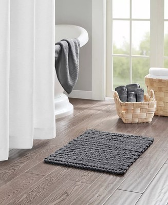 $40.00 Madison Park Lasso Yarn-Dyed Cotton Chenille Bath Rug, 17