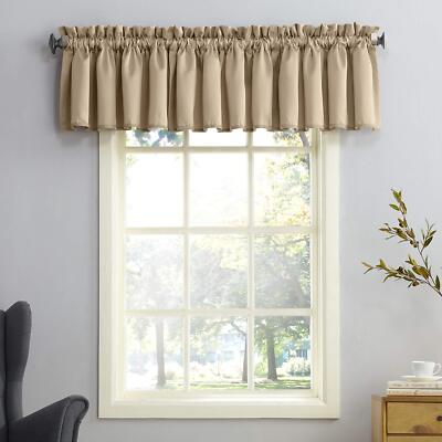Sun Zero Barrow Energy Efficient Rod Pocket Curtain Single Valance-image