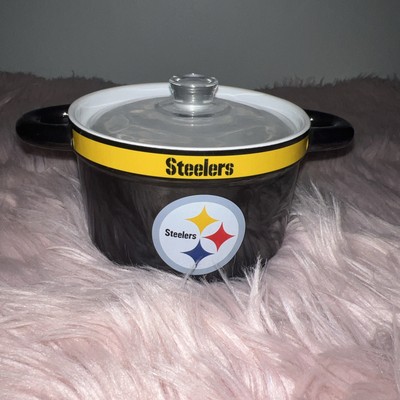 Pittsburgh Steelers Crock Dip Bowl Crock NFL Boelter Brands 16 oz Double Sided-image