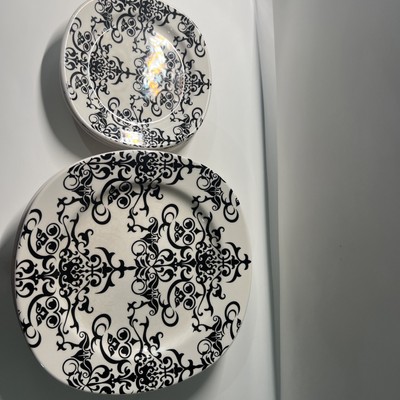 Pottery Barn 4 Dinner Plates, And 4￼Dessert Plates Versailles Pattern-image