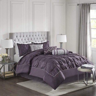 Madison Park Laurel Comforter Set, Queen, Plum-image