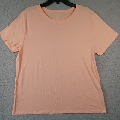 Dip Womens Oriental Pink Top Size XL Round Neck Short Sleeve Stretch Soft-image