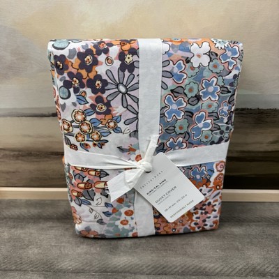 Pottery Barn Amelia Floral Percale Duvet Cover King/Cal King Multicolor NWT-image