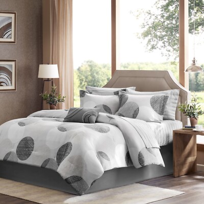 Madison Park Essentials Knowles Reversible Coverlet and Cotton Sheet Set-image