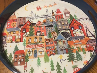 New Pottery Barn Christmas in the City Serving Tray NIB-NLA-image