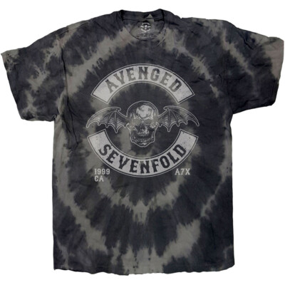 Avenged Sevenfold - Deathbat Crest Dip Dye - Charcoal Grey t-shirt-image