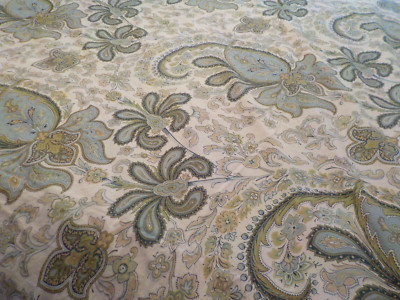 Pottery Barn Green Charlie Paisley Duvet Full/ Queen 100% Organic Cotton 2 Shams-image
