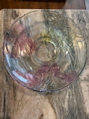 Vintage COLONY CRAFTS Blossom Hand Decorated Crystal 13