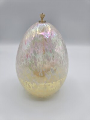 Glass Act Studio Egg  Shaped Oil Lamp W Wick 5