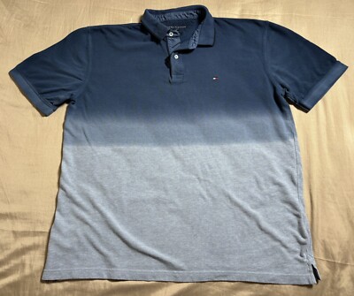 Tommy Hilfiger Multicolor Shaded Polo Shirt Mens Dip Dyed Size XXL-image