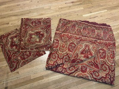 Pottery Barn Alice Paisley Red Queen Duvet Cover 2 Pillow Shams -image