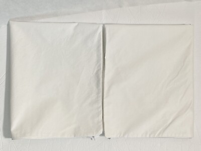 Pottery barn 20x26” White Zip Cotton Pillow Shams (2)-image