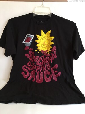 Rick And Morty Adult Swim “Szechuan Dipping Sauce” Hot Topic T Shirt Size Large-image