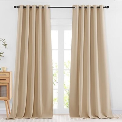 NICETOWN Room Darkening Curtains & Drapes for Room Divider - Grommet Thermal-image