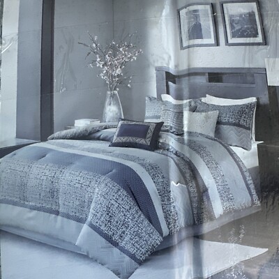 Madison Park 7 Piece Comforter Set with Shams King Size Bedding Set-image