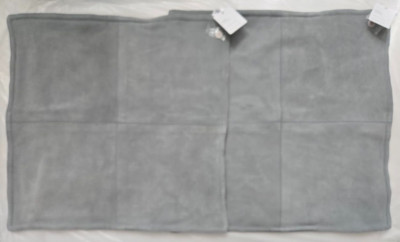 Pottery Barn Pieced Suede Pillow 2-Covers 20' x 20