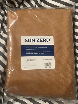 Sun Zero Amherst (Lichtenberg) Velvet 84-Inch Thermal Blackout Curtain Pecan-image