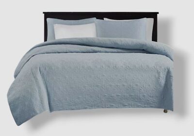 Madison Park Blue Twin/Twin XL Quebec 2-Piece Reversible Quilt Set-image