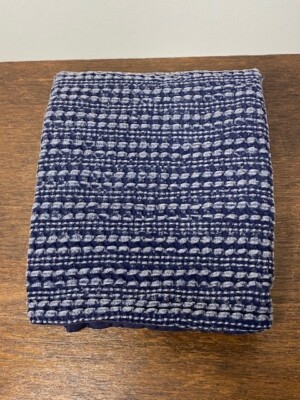 Pottery Barn Honeycomb Cotton Standard Sham, Midnight-image