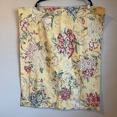 Pottery Barn Elodie Standard Sham Floral Yellow 100% Cotton  Pillowcases-image